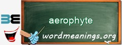 WordMeaning blackboard for aerophyte